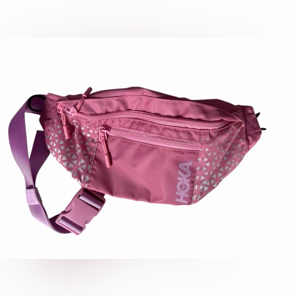 Hoka One One Handbags - HOKA Pink Reflective Triangle Performance Sling Bag / Waist Pack - NWOT